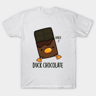 Duck Chocolate Funny Dark Chocolate Pun T-Shirt